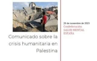 Portada Comunidado Crisis humanitaria Palestina Salud Mental